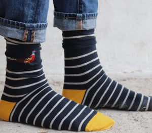 Pheasant & Stripe Sock